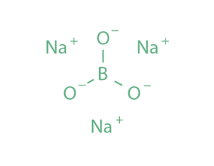 Формула молекулы Борат натрия| Formula of active ingredient Sodium borate 