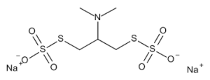 Формула молекулы Тиосультап-натрий| Formula of active ingredient Thiosultap-sodium 