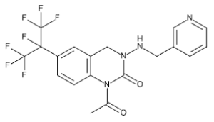 Формула молекулы Пирифлуквиназон| Formula of active ingredient Pyrifluquinazon 