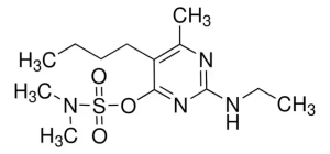 Формула молекулы Бупиримат| Formula of active ingredient Bupirimate 