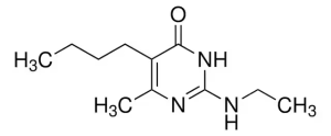 Формула молекулы Этиримол| Formula of active ingredient Ethirimol 