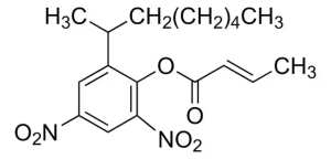 Формула молекулы Мептилдинокап| Formula of active ingredient Meptyldinocap 