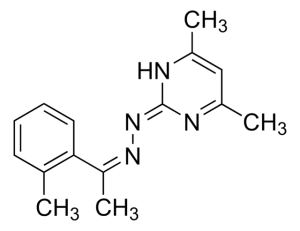 Формула молекулы Феримзон| Formula of active ingredient Ferimzone 