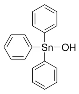 Формула молекулы Фентин гидроксид| Formula of active ingredient Fentin hydroxide 