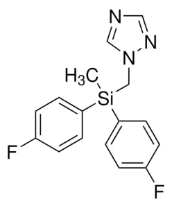 Формула молекулы Флусилазол| Formula of active ingredient Flusilazole 