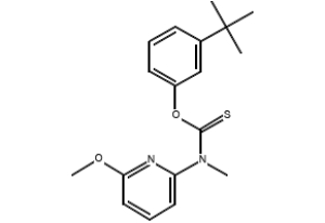 Формула молекулы Пирибутикарб| Formula of active ingredient Pyributicarb 