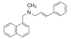 Формула молекулы Нафтифин| Formula of active ingredient Naftifine 