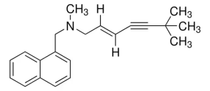 Формула молекулы Тербинафин| Formula of active ingredient Terbinafine 