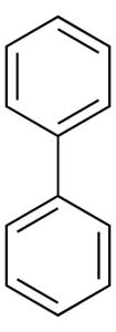 Формула молекулы Бифенил| Formula of active ingredient Biphenyl 