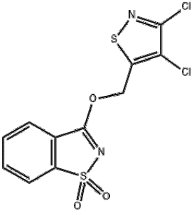 Формула молекулы Дихлобентиазокс| Formula of active ingredient Dichlobentiazox 