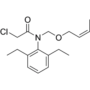 Формула молекулы Бутенахлор| Formula of active ingredient Butenachlor 