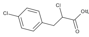 Формула молекулы Хлорфенпроп| Formula of active ingredient Chlorfenprop 