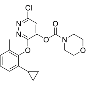 Формула молекулы Циклопириморат| Formula of active ingredient Cyclopyrimorate 