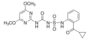 Формула молекулы Циклосульфамурон| Formula of active ingredient Cyclosulfamuron 