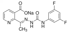 Формула молекулы Дифлуфензопир-натрия| Formula of active ingredient Diflufenzopyr-sodium 