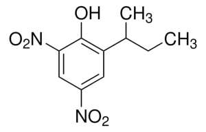 Формула молекулы Диносеб| Formula of active ingredient Dinoseb 