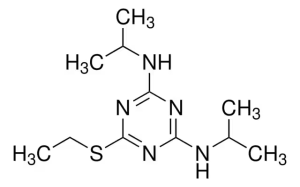 Формула молекулы Дипропетрин| Formula of active ingredient Dipropetryn 