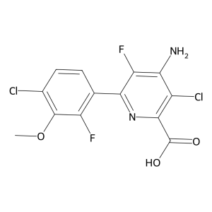 Формула молекулы Флорпирауксифен| Formula of active ingredient Florpyrauxifen 