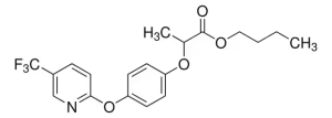 Формула молекулы Флуазифоп-бутил| Formula of active ingredient Fluazifop-butyl 