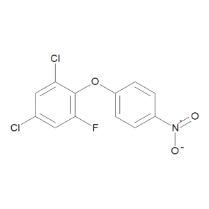 Формула молекулы Фторонитрофен| Formula of active ingredient Fluoronitrofen 