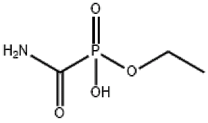 Формула молекулы Фосамин| Formula of active ingredient Fosamine 