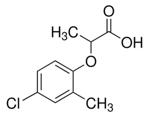 Формула молекулы Мекопроп| Formula of active ingredient Mecoprop 