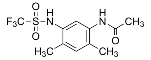 Формула молекулы Мефлуидид| Formula of active ingredient Mefluidide 