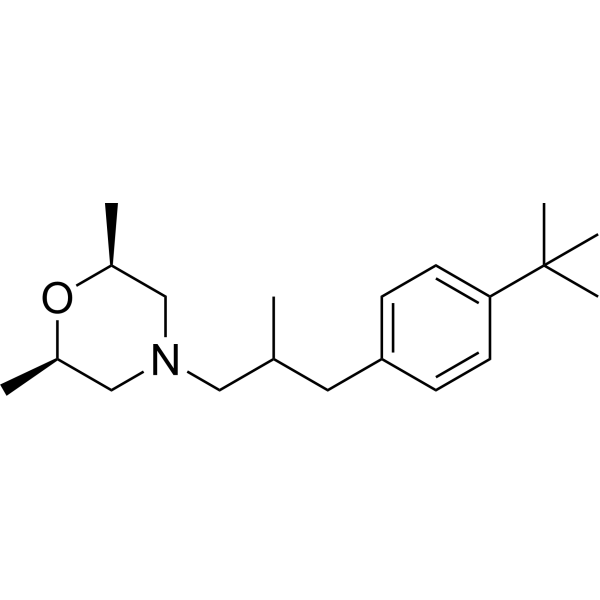 Формула молекулы Фенпропиморф| Formula of active ingredient Fenpropimorph 