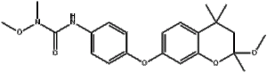 Формула молекулы Метабензурон| Formula of active ingredient Metobenzuron 