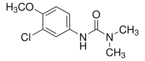 Формула молекулы Метоксурон| Formula of active ingredient Metoxuron 