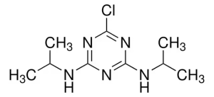 Формула молекулы Пропазин| Formula of active ingredient Propazine 