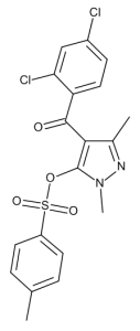 Формула молекулы Пиразолинат| Formula of active ingredient Pyrazolynate 