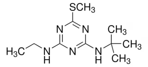 Формула молекулы Тербутрин| Formula of active ingredient Terbutryne 