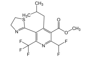 Формула молекулы Тиазопир| Formula of active ingredient Thiazopyr 