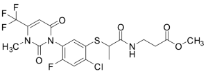 Формула молекулы Тиафенацил| Formula of active ingredient Tiafenacil 