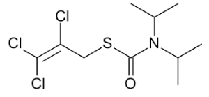 Формула молекулы Tриаллят| Formula of active ingredient Tri-allate 