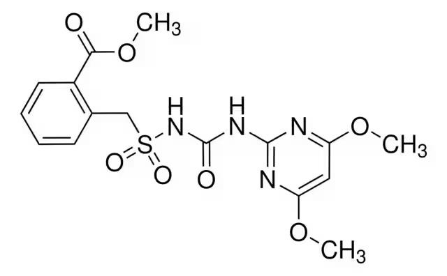 Формула молекулы Бенсульфурон-метил| Formula of active ingredient Bensulfuron-methyl 