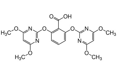 Формула молекулы Биспирибак кислота| Formula of active ingredient Bispyribac 