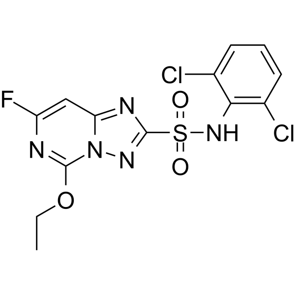 Формула молекулы Диклосулам| Formula of active ingredient Diclosulam 