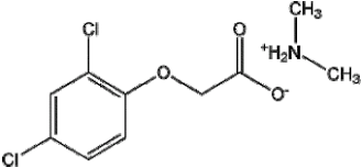 Формула молекулы 2,4-Д (диметиламинная соль)| Formula of active ingredient 2,4-D Dimethylamine salt 