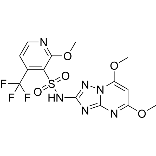 Формула молекулы Пироксулам| Formula of active ingredient Pyroxsulam 