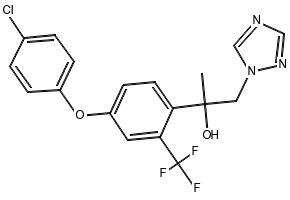 Формула молекулы Мефентрифлуконазол| Formula of active ingredient Mefentrifluconazole 