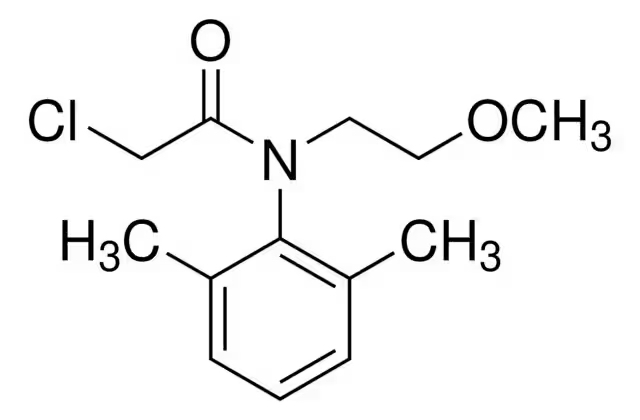 Формула молекулы Диметахлор| Formula of active ingredient Dimetachlor 