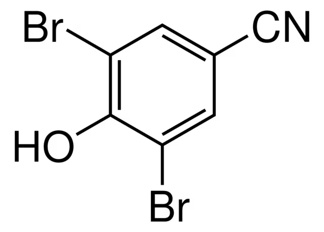 Формула молекулы Бромоксинил| Formula of active ingredient Bromoxynil 