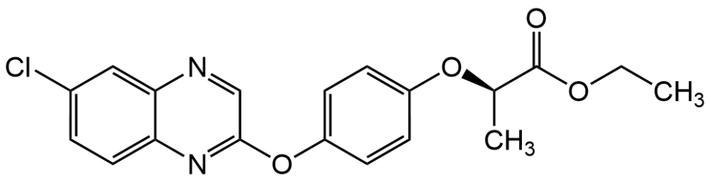 Формула молекулы Квизалофоп-П-этил| Formula of active ingredient Quizalofop-P-ethyl 
