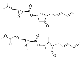 Формула молекулы Пиретрины| Formula of active ingredient Pyrethrins 