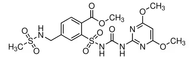 Формула молекулы Мезосульфурон-метил| Formula of active ingredient Mesosulfuron-methyl 